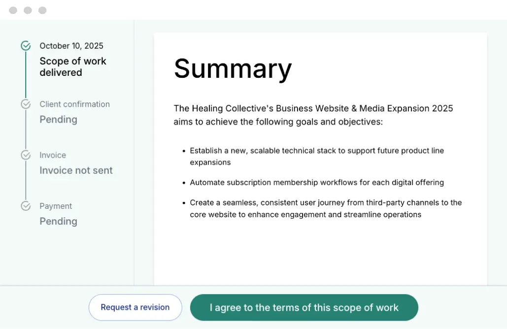 Projects evolve. Your pay should too.